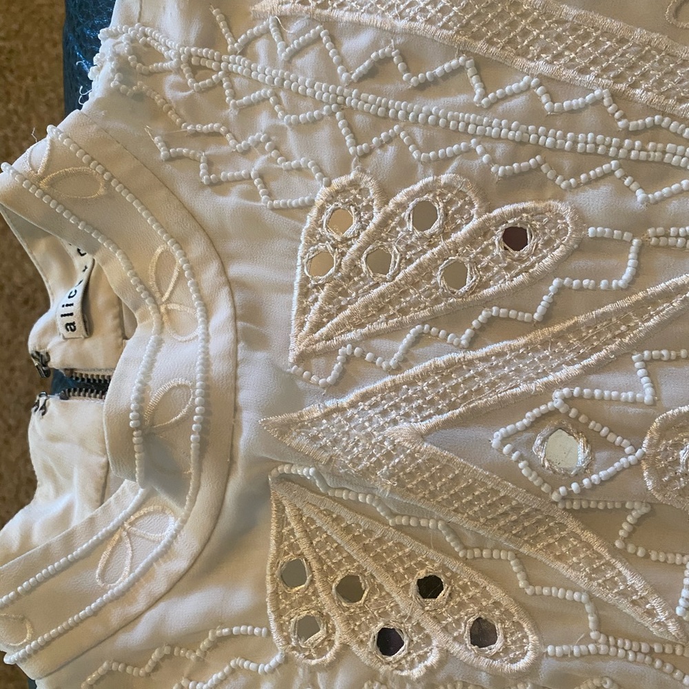 Alice + Olivia, off white top